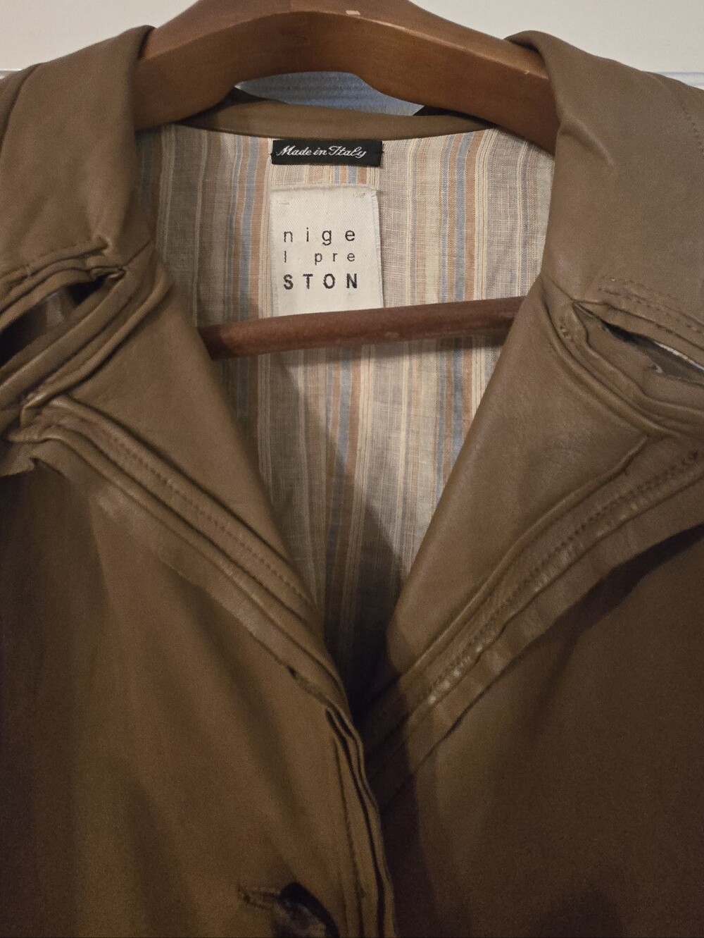 Italian Made Nigel Preston Women's Camel Lambskin Jacket